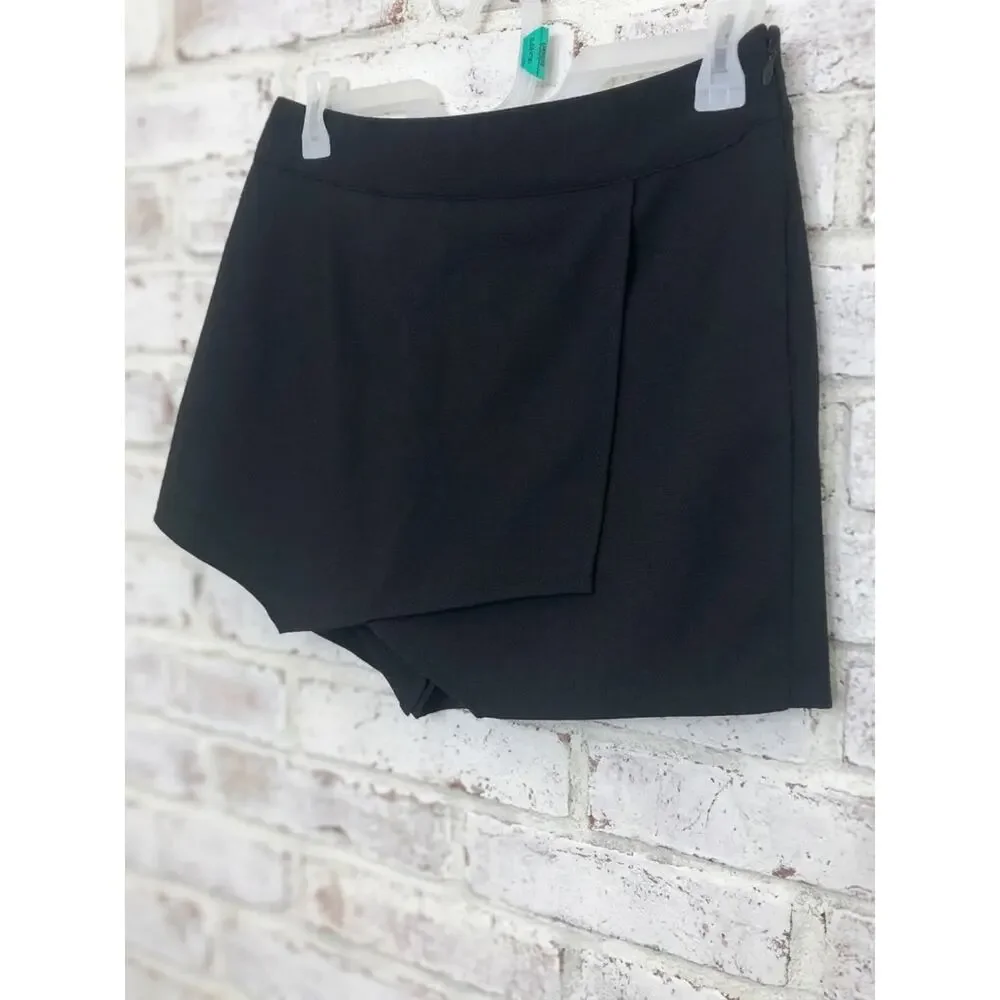 GAP Black Asymmetrical Skort Size 6 Chic Minimalist Work to Weekend - Picture 5 of 7